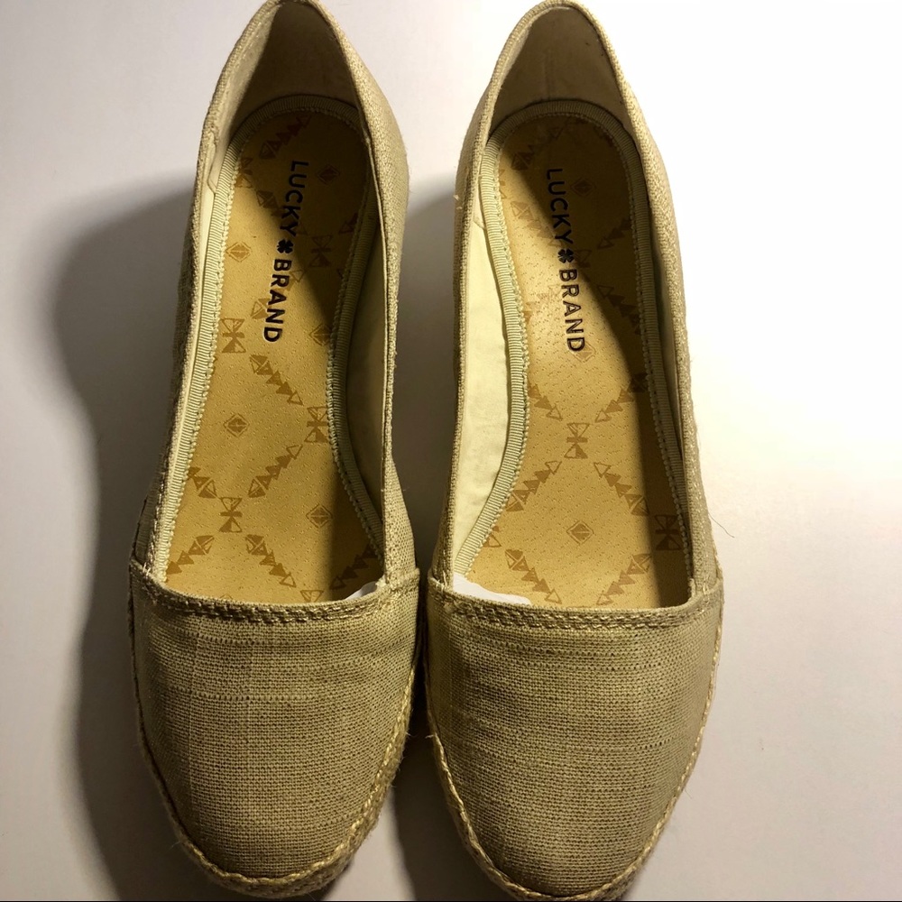 Lucky Brand Linen Wedges
